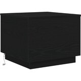  Klub stolić s LED svjetlima crni hrast 50x50x40 cm | shoptok.hr