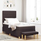  s opruga kutije Tamno smeđa 200 x 90 cm tkanina | shoptok.hr