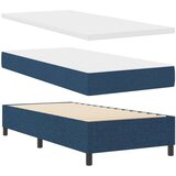 Box Postelja z vzmetnico modra 90x200 cm tkanina, (22083628) | Shoptok.si