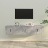 vidaXL Komplet TV omaric 3-delni betonsko siv inženirski les | Shoptok.si