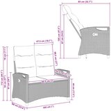  Vrtna klupa Crna i Krema 105 x 60 x 112 cm Čelik i poliester | shoptok.hr