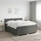  Boxspring krevet s madracem Tamnosiva 160 x 200 cm Tkanina | shoptok.hr