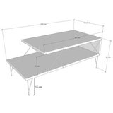 Hanah home Sto za dnevnu sobu Loire Black Travertine
