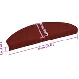  Prostirke za stepenice, samoljepljive, 5 kom, 65x21x4 cm, bordo crvene, poluokrugle, velike | shoptok.hr