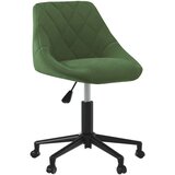 vidaXL Okretna Radna stolica - Uredska stolica tamnozelena baršunasta | shoptok.hr