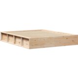 vidaXL Krevet s dizalicom za pohranu - 150 x 200 cm, Čvrsta borovina | shoptok.hr