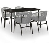 5-dijelni vrtni blagovaonski set sivi | shoptok.hr