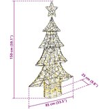  Božićno drvce s 160 LED svjetlima Topla bijela 150 cm Ratan | shoptok.hr