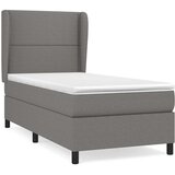  Krevet s oprugama i madracem tamnosivi 90 x 190 cm od tkanine | shoptok.hr