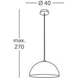  Kolarz A1339.31.Co.VinAu/40- Visilica na sajli CULT 1xE27/100W/230V prečnik 40 cm zlatni | Eponuda.com