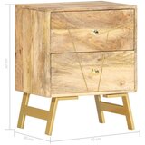  Noćni ormarić od masivnog drva manga 40 x 30 x 50 cm | shoptok.hr