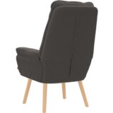 vidaXL Opustajuća stolica Tamnosiva kovrdžava tkanina | shoptok.hr