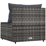  Srednja vrtna sofa od poliratana s jastucima siva | shoptok.hr