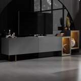 Hanah home TV komoda Tenon, 213,2 cm, antracit / zlatna Cene