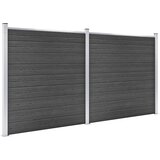  Set panela za ogradu WPC 353 x 186 cm crni | Eponuda.ba