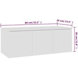 TV ormarić bijeli 80 x 34 x 30 cm od konstruiranog drva | Eponuda.com