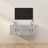 The Living Store Stenska TV omarica 2 kosa siva sonoma 57x34,5x40 cm - Stenska TV Omarica, (21376034) Cene