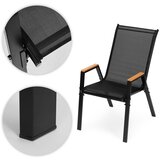 Multi Garden set od 4 vrtne stolice, set za terasu i balkon, crne boje | shoptok.hr