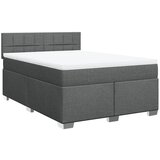 Maison Chic Box spring posteljni - Vzmetna postelja z vzmetnico temno siv 140x190 cm blago SL11669, (21905642) | Shoptok.si