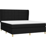  S oprugama i madracem crni 160x200 cm od tkanine | shoptok.hr