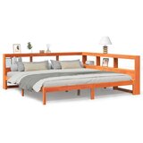  Knjižna postelja brez vzmetnice vošč. rjava 180x200 cm borovina, (21792072) | Shoptok.si