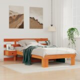  Konstrukcija postelje z vzglavjem Voskast rjav 80 x 200 cm, (5000126853) | Shoptok.si