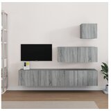  4-dijelni set TV ormarića sivog sonome konstruirano drvo | shoptok.hr