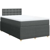 vidaXL Box spring postelja z vzmetnico temno siva 120x190 cm blago | Shoptok.si