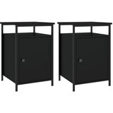  Noćni ormarići 2 kom crni 40x42x60 cm konstruirano drvo | shoptok.hr