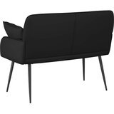  Dvosjed s metalnim nogama 2-sjedalo Crna Umjetna koža | shoptok.hr
