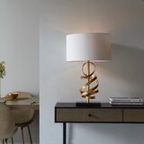  Endon 82071 - Stona lampa 1xE27/10W/230V bela/mesing/crna | Eponuda.com