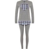 Trendyol Gray Heart Printed Tshirt-Leggings, Knitted Pajamas Set | shoptok.hr
