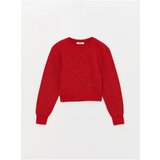 LC Waikiki Round Neck Women's Knitwear Sweater With Patterned Long Sleeves Cene