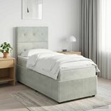  Boxspring krevet s madracem Svjetlosiva 80 x 200 cm Baršun Cijene
