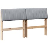  Tapecirani uzglavlje Svijetlo siva 140 cm Čvrsto borovo drvo | shoptok.hr