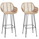  Barski stolac 2 pcs Prirodna 55 x 52 x 92 cm Ratan i čelik | shoptok.hr
