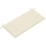  Klupa s krem jastukom 112 cm od masivne tikovine | shoptok.hr