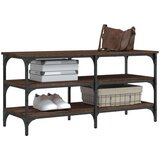 vidaXL Klop za čevlje rjavi hrast 100x38,5x49 cm inženirski les | Shoptok.si