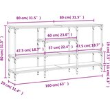  Konzolni stol boja hrasta sonome 160x29x80 cm konstruirano drvo | shoptok.hr