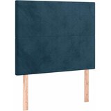 Box spring krevet s madracem tamnoplavi 90x190 cm baršunasti | shoptok.hr