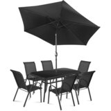 Fieldmann garden set ruby dark - sto + 6 stolica + suncobran Cene