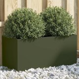 Furnova Cvetlično korito olivno zeleno 62x30x29 cm jeklo, (21920274) Cene