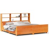  Krevet s regalom za knjige bez madraca 180x200 cm masivno drvo | shoptok.hr