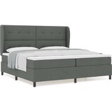 Box Spring krevet s madracem u tamno sivoj 200x200 cm tkanina | shoptok.hr
