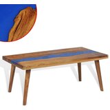  Klubska mizica iz tikovine in smole 100x50x40 cm | Shoptok.si