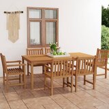  Vrtni blagovaonski set od 7 dijelova 200 x 100 cm masivno tikovino drvo | Eponuda.ba