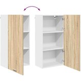vidaXL Viseča omarica Riga Sonoma hrast in bela 50 x 31 x 100 cm | Shoptok.si