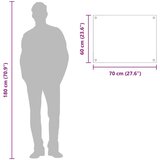 vidaXL Kuhinjski štit Tamno siva Kaljeno staklo 70 x 60 x 0.6 cm | shoptok.hr