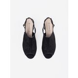 GOODIN Black suede heeled sandals | shoptok.hr