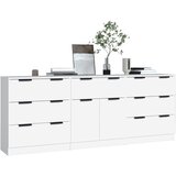  3-dijelna komoda bijela od konstruiranog drva | Eponuda.com